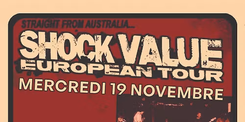 Shock value (rock australien) + premi\u00e8re partie au Brewklyn