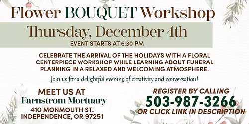 FREE Flower Bouquet Workshop