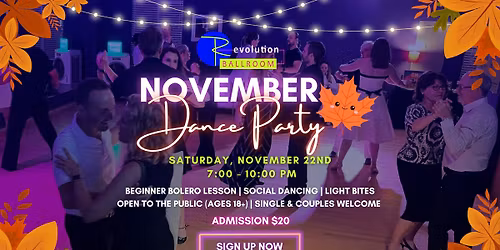 Revolution Ballroom November Dance Party \ud83c\udf89