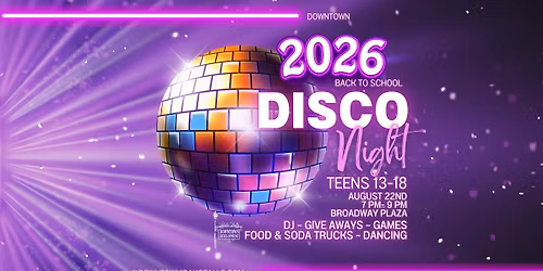 Back To School Downtown Disco 