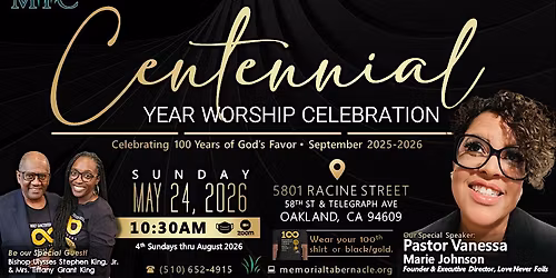Centennial Year Worship Celebration - May 24, 2026