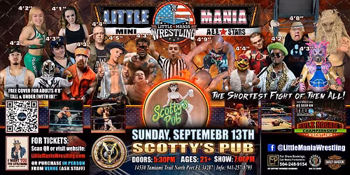 North Port, FL - Little Mania Mini Wrestling @ Scotty's Pub