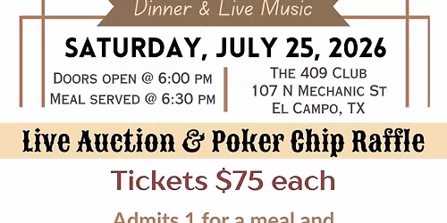 2026 Annual Wharton County Area Go Texan Committee Scholarship Fundraiser