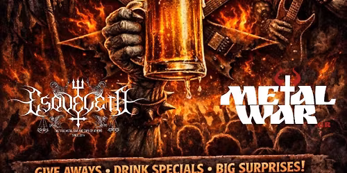 Metalwar 3rd Anniversary party 28th March 2026 at Esqueleto cafe bar