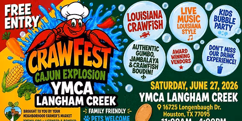 \ud83e\udd9eYMCA LANGHAM CREEK-CRAWFEST CAJUN EXPLOSION