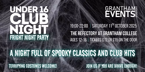 Under 16's Club Night - Fright Night Party