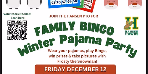 Winter PJs Bingo Night!