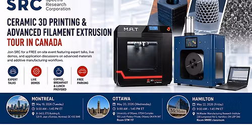 Ceramic 3D Printing & Advanced Filament Extrusion Tour in Canada-Hamilton