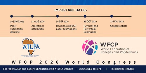 2026 World Federation of Colleges and Polytechnics (WFCP) World Congress - Hosted by ATUPA