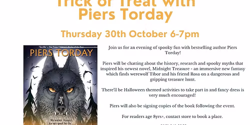 Trick or Treat with Piers Torday 