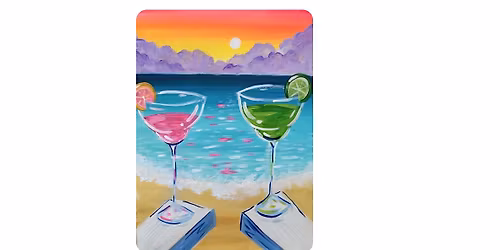 Calgary\u2019s Paint & Sip Experience at Raw Canvas: Level 1 - Easy