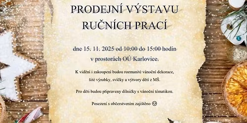 TRADIČNÍ VÁNOČNÍ PRODEJNÍ VÝSTAVA RUČNÍCH PRACÍ 