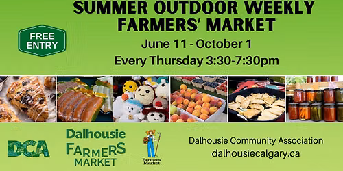 Dalhousie Summer Outdoor Farmers' Market - Weekly on Thursdays