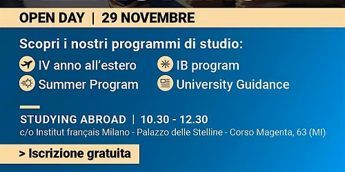 Open Day \u2013 Studiare all\u2019Estero