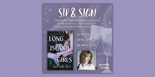 Sip & Sign with Gabrielle Korn!