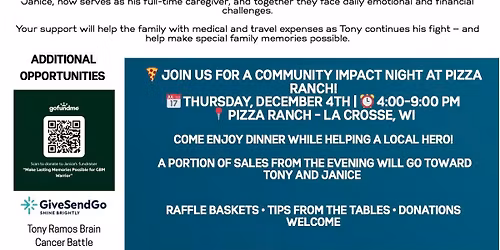 Community Impact Night, fundraiser for Tony