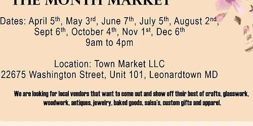 First Saturday of the Month Market Series