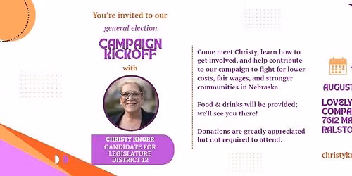 General Election Campaign Kickoff!