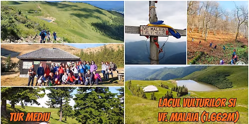 Tur mediu - Lacul Vulturilor \u0219i Vf. M\u0103l\u00e2ia (1.662m)