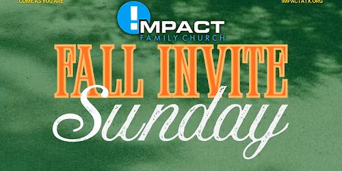 Fall Invite Sunday!