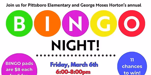 PES & GMH Bingo Night!