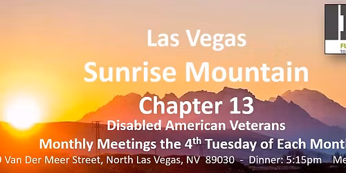 Disabled American Veterans (DAV) Las Vegas, Monthly Meeting