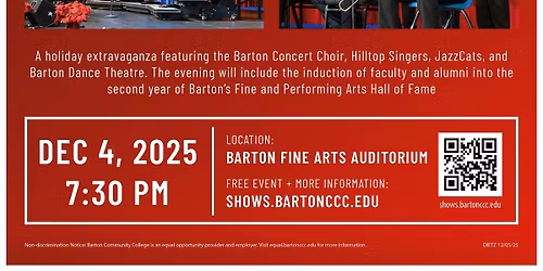 Holiday Concert & Fine and Performing Arts Hall of Fame Induction Ceremony