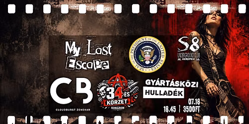 34-es K\u00f6rzet | CloudBurst | Gy\u00e1rt\u00e1sk\u00f6zi Hullad\u00e9k | My Last Escape | President - S8 Underground Club