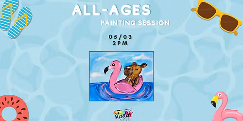 All-Ages Painting Session: Floatin\u2019 with my bestie \ud83e\udda9 