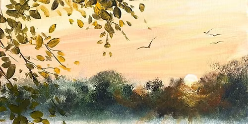 \ud83c\udfa8 Join Brush Party with Samantha to paint "First Light" in Royal Wootton Bassett!\ud83e\udd42