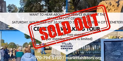 SOLD OUT--Cemetery Walking Tour