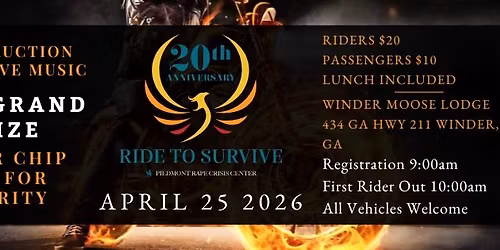 20th Anniversary Ride to Survive