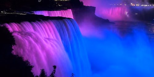 Niagara Falls Goes Pink & Blue