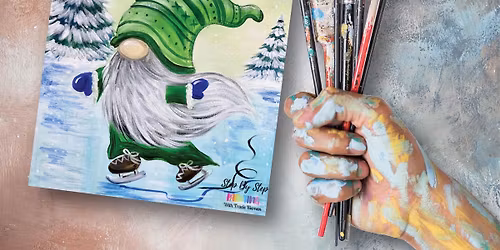 Teen Paint Along: Ice Skating Gnome