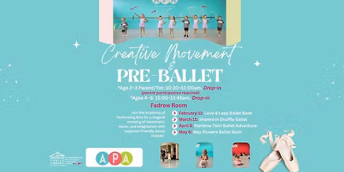 Creative Movement & Pre-Ballet (Ages 2-3 Parent\/Tot)--DROP-IN