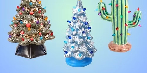 Ceramic Christmas Tree or Cactus Painting 