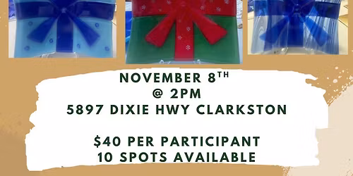 Fused Glass Christmas Cookie Plate