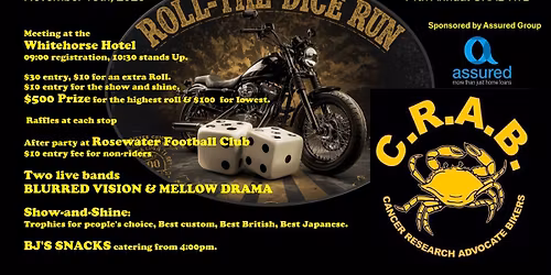 CRAB 14th Annual Roll-The-Dice Run & Show-and-Shine