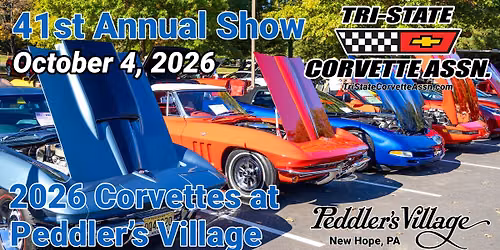 Corvettes at Peddler's Village 2026 Car Show