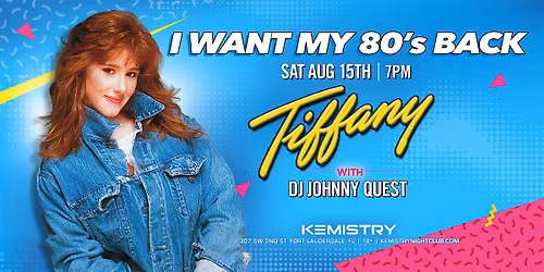 I Want My 80\u2019s  Back: Tiffany & DJ Johnny Quest Performing Live