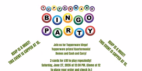 Tupperware Bingo Party