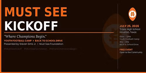 MUST SEE KICKOFF Youth Football Camp + Back to School Drive