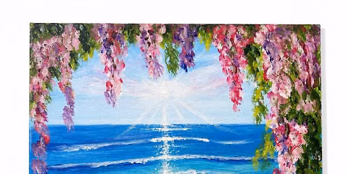 Coffee and Canvas Beach Wisteria