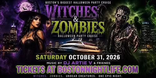 Boston Halloween Party Cruise | Witches & Zombies w\/ DJ Artie V