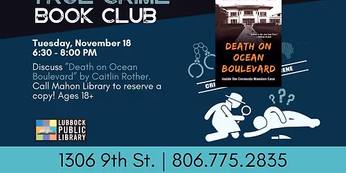 True Crime Book Club at Mahon Library