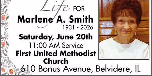 Marlene A Smith Celebration of LIfe