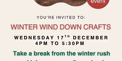 Winter Wind Down Crafts