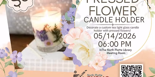 Pressed Flower Candle Holder