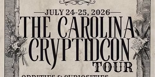 Carolina CryptidCon Tour 2026 - Eventeny