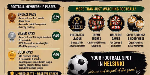 Live Football Nights in Helsinki at Cafe GTC